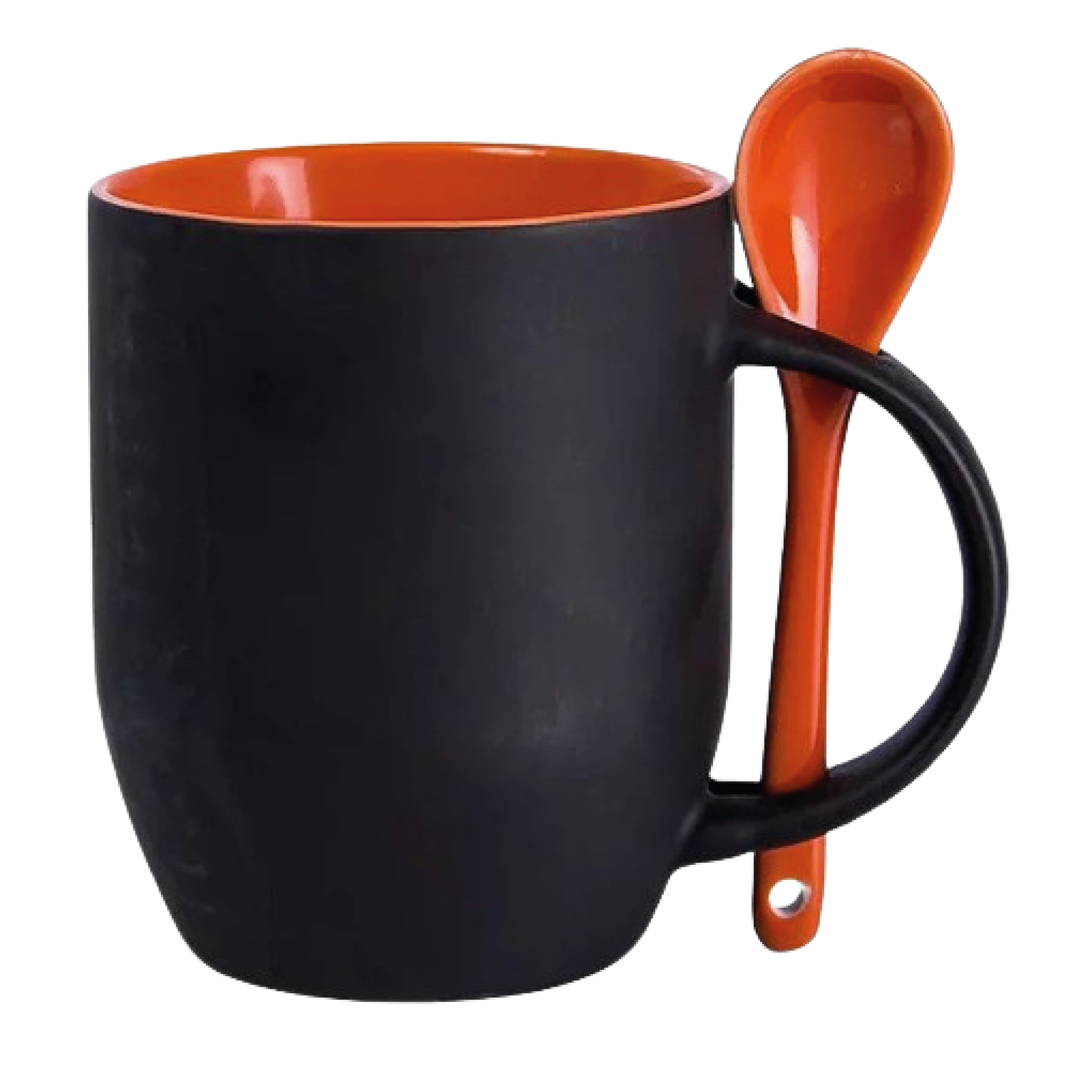 Caneca Mágica com Colher e Interior Laranja Personalizada