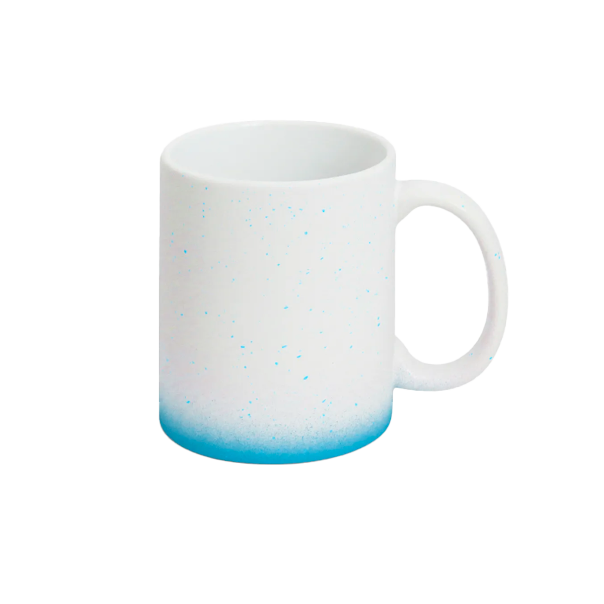 Caneca branca fosca com degradê azul Personalizada