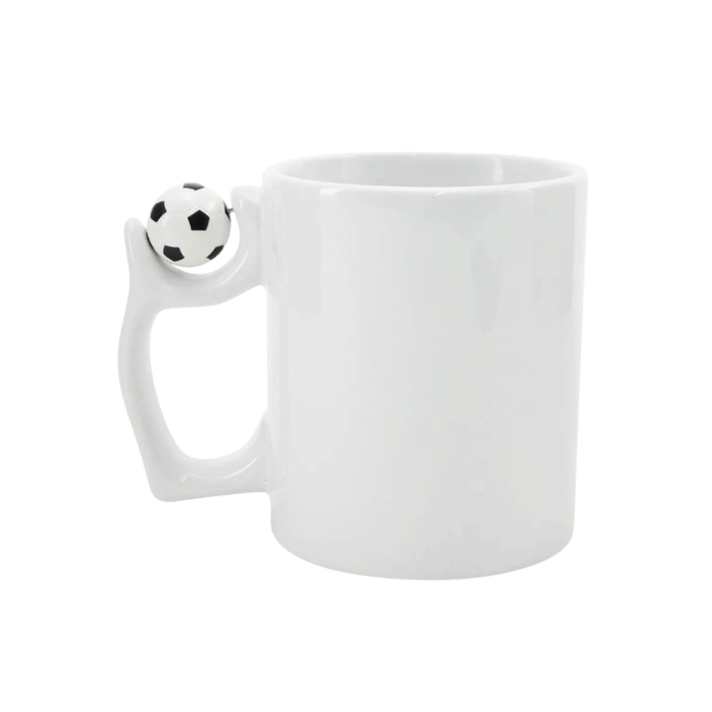 Caneca com alça bola de futebol